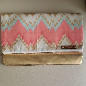 New Golden fabric clutch Handbag